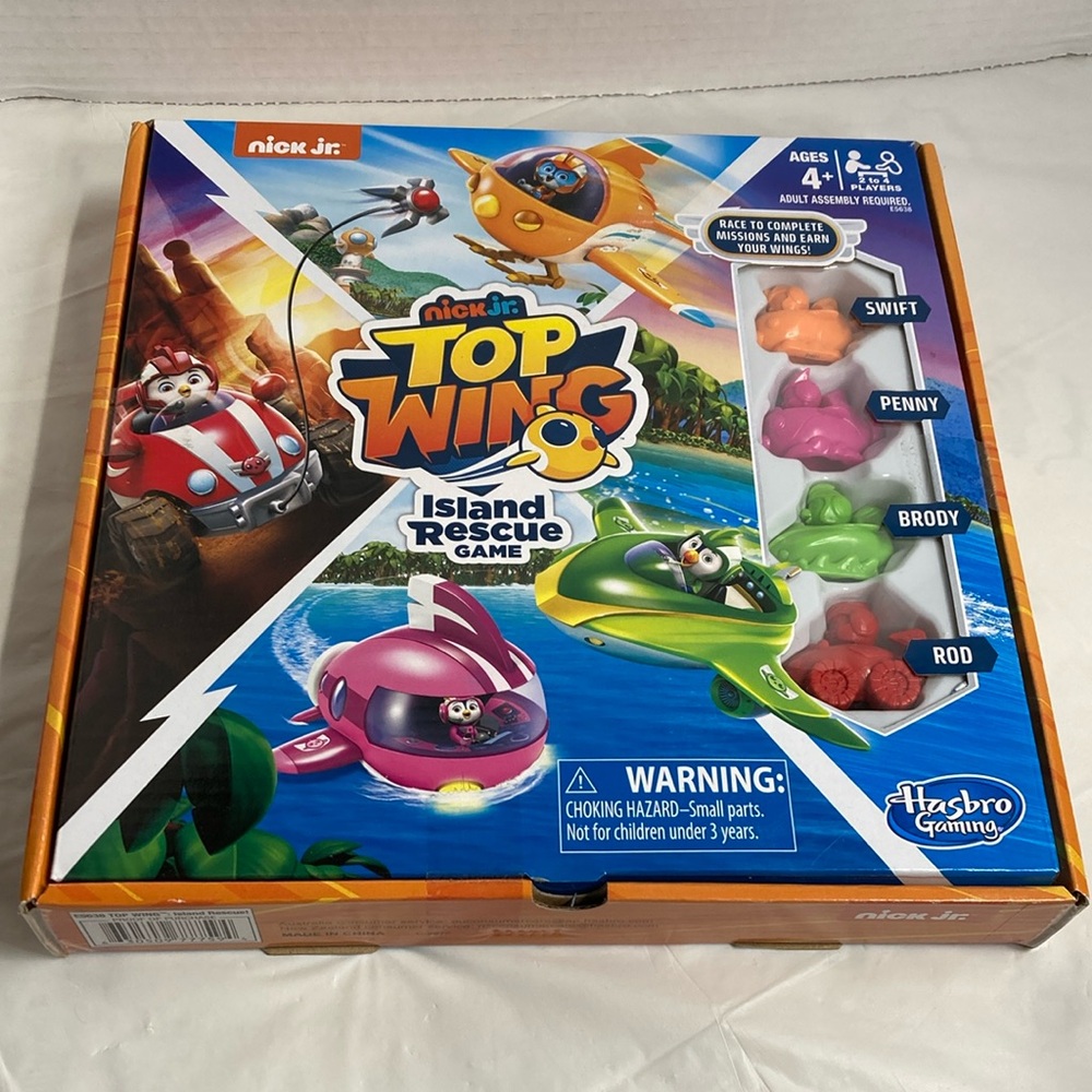 Nick Jr Top Wing Island Rescue Board Game By Hasbro Ages 4+ Sealed New